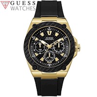 Reloj Guess Legacy W1049G5 para Hombre Multifuncional Correa de Silicona Negro