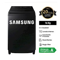 Lavadora Samsung 16KG Smart EcoBubble WA16CG5441BVPE Negra