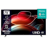 Televisor Hisense 75" UHD 4K Smart TV VIDAA 75A6K Nuevo Modelo