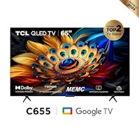 Televisor TCL 65" 65C655 QLED Google TV 4K Ultra HD