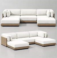 Sofá Modular Dmuebles Alexandra para Terraza/Jardín - Blanco