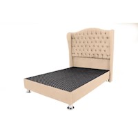 CAMA TAPIZADA PARIS - 2 PLZ - COLOR BEIGE