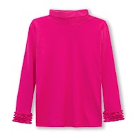 POLO CAFARENA RUFFLES FUCSIA MANGA LARGA ALGODÓN PIMA NIÑA