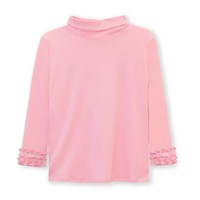 POLO CAFARENA RUFFLES ROSADO MANGA LARGA ALGODÓN PIMA NIÑA