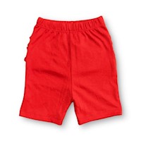 SHORT DE ALGODÓN PARA BEBE NIÑA - ROJO