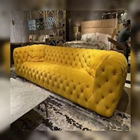 Sofá Dmuebles Chesterfield Deluxe - Amarillo