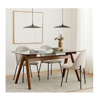 Juego para comedor Dmuebles 4 Sillas Garick - Natural/Negro/Beige