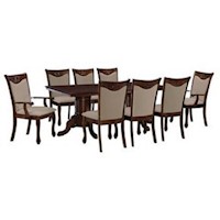 Juego para comedor Dmuebles 6 Sillas + 2 butacas Isaura - Nogal