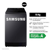 Lavadora Samsung 15KG EcoBubble WA40F15E4CPE Gris Grafito