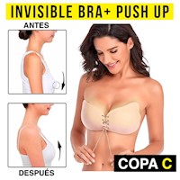 Brasier invisible con levantador y ajustador Sosten Push Up COPA A TALLA S