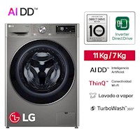 Lavaseca LG 11/7KG AI DD Inteligencia Artificial WD11PVC3S6 Plateado