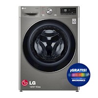 Lavaseca LG Carga Frontal 12/7 Kg AI DD Steam+ WiFi WD12PVC3S6C Platino + Parlante Portátil MIC-S200 GRATIS