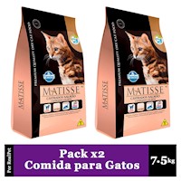 Pack x2 Comida de Gato Adulto Castrado Matisse Salmón 7.5 kg