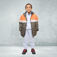 YD KIDS CASACA IMPERMEABLE DOBLE CARA - NARANJA / VERDE