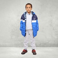 YD KIDS CASACA IMPERMEABLE DOBLE CARA - AZUL / CELESTE