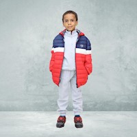 YD KIDS CASACA IMPERMEABLE DOBLE CARA - AZUL / ROJO