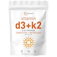 Microingredients - Vitamina D3+K2 300 cápsulas blandas