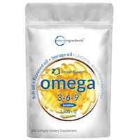 Microingredients Ultra Omega 3-6-9 Lemon Flavor 3600mg 300 Capsulas
