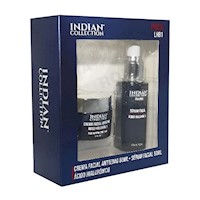 KIT SERUM Y CREMA FACIAL CON ACIDO HIALURONICO HOMBRE INDIAN COLLECTION