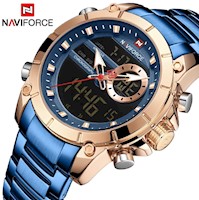 Reloj Naviforce Acero Oro Rosa Azul NAV-79