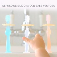 Cepillo de silicona con base Ventosa limpieza para bebes