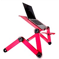 MESA PARA LAPTOP ERGONÓMICA CON COOLER, ÁNGULOS GRADUABLES COLOR MAGENTA