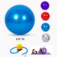 Combo Fitness Pelota Pilates Yoga 65 cm + Inflador Manual