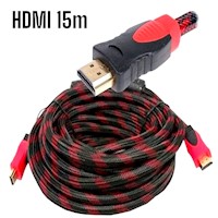 Cable HDMI-HDMI con Filtro 15m 15metros Full HD 3D V1.4 Enmallado