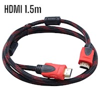 Cable HDMI-HDMI con Filtro 150cm Full HD 3D V1.4 Enmallado