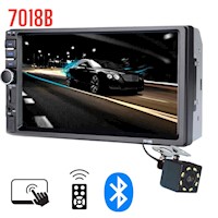 Autoradio 7pulg Stéreo Pantalla Táctil Radio Bluetooth Cámara Trasera