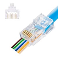 Pack 100 Conectores RJ45 de Cables Internet LAN Ethernet