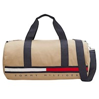 Tommy Hilfiger Bolsa De Viaje Grande Tela Lisa Beige