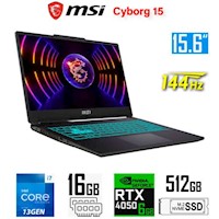 Laptop MSI Cyborg 15 A13VE, Core i7-13620H, 6GB RTX4050, 16GB RAM, 512GB SSD, FHD 144Hz