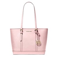 Michael Kors Bolso Tote Jet Set Travel De Piel Saffiano Rosa Palido