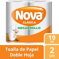 Papel Toalla Nova Clásico Megarollo 2 un