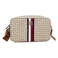 Cartera Tommy Hilfiger Croosbody Monogram Beige