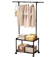 Rack Colgador de Ropa con Zapatera 169x93x35 cm