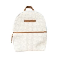 Tommy Hilfiger Mochila Mujer Monogram Blanco con Marron