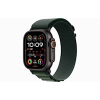 Apple Watch Ultra 2 49mm + Cell Black Titanium Case Dark Green Alpine Loop Talla L