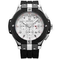 Reloj Megir Hombre Negro y Blanco MEG-63