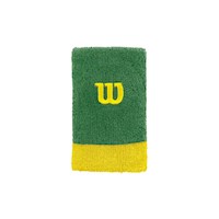 Wilson - Pack De 2 Muñequeras Grandes Para Tenis - Verde-Amarillo