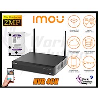 Nvr IMOU 4Ch Grabador De Video Wifi NVR1104HS-W 2Mp Onvif Disco 4TB