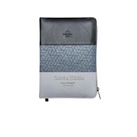 Biblia Tricolor Gris RVR60 Letra Grande