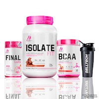Isolate Fit 2.65lb Chocolate+Bcaa+Glutamine 500gr+Final Cuts