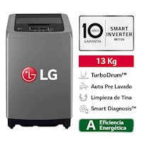 Lavadora Smart Motion Carga Superior LG WT13BPBK 13kg  Negro Claro