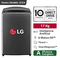 Lavadora LG AI DD 17KG WT17BV6T Negro Claro