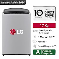 Lavadora LG AI DD 17KG WT17DV6T Gris