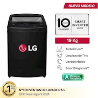 Lavadora LG Turbodrum 19KG WT19OBVTB Negro