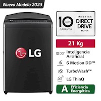 Lavadora LG 21KG AI DD WT21PBV6 Negro