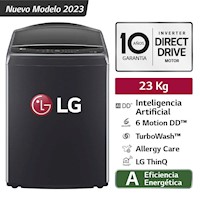 Lavadora LG AI DD 23KG WT23PBVS6 Negro